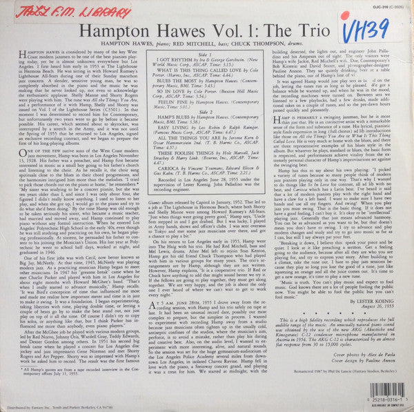 Hampton Hawes Trio Vol.1