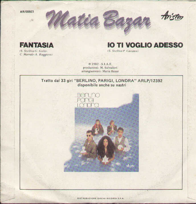 Fantasia / Io Ti Voglio Adesso