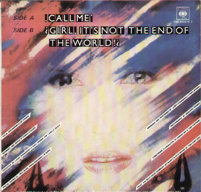 Call Me / Girl It's Not The End Of The World