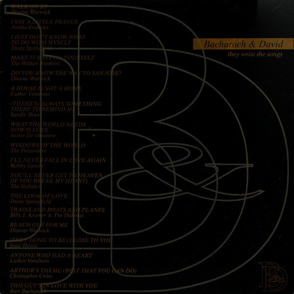 Bacharach & David - They Write The Songs