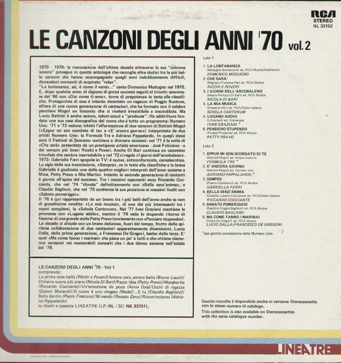 Le Canzoni Degli Anni 70 Vol.2