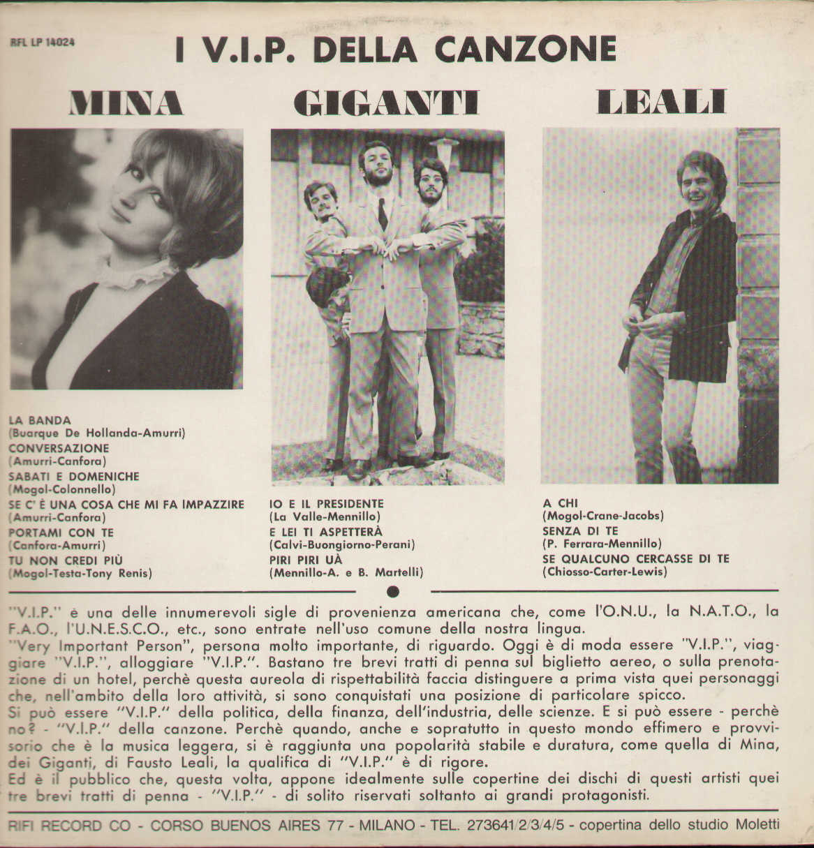 I Vip Della Canzone