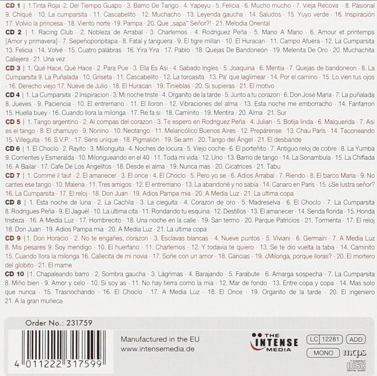 El Tango Pasion Y Emocion Boxset