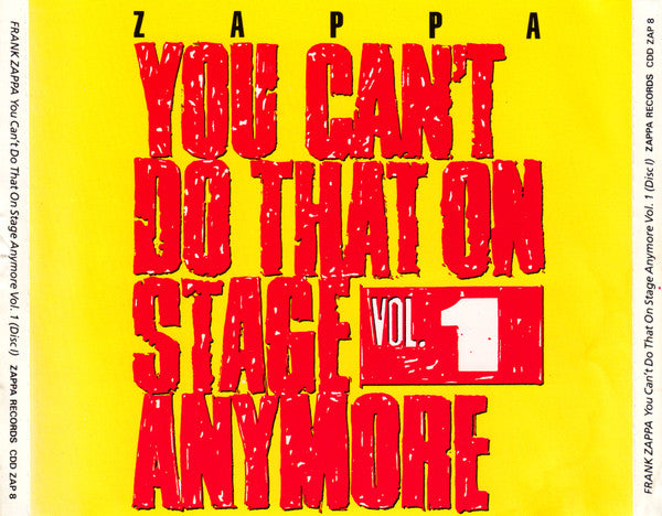 You Can't Do That On Stage Anymore Vol. 1