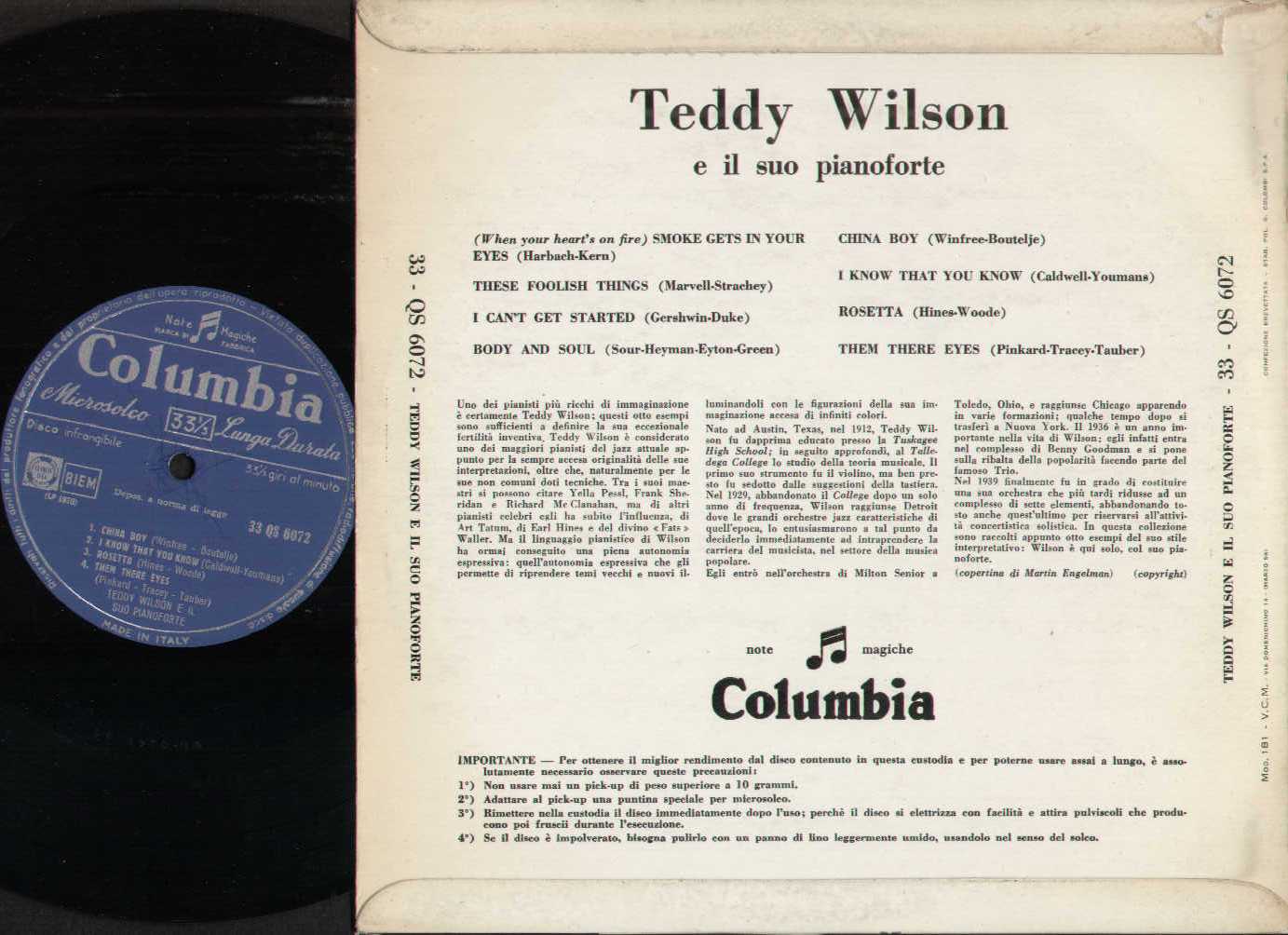Teddy Wilson E Il Suo Pianoforte