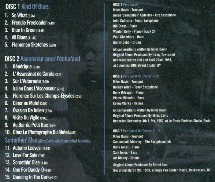 Kind Of Blue / Ascenseur Pour L'echafaud / Somethin' Else