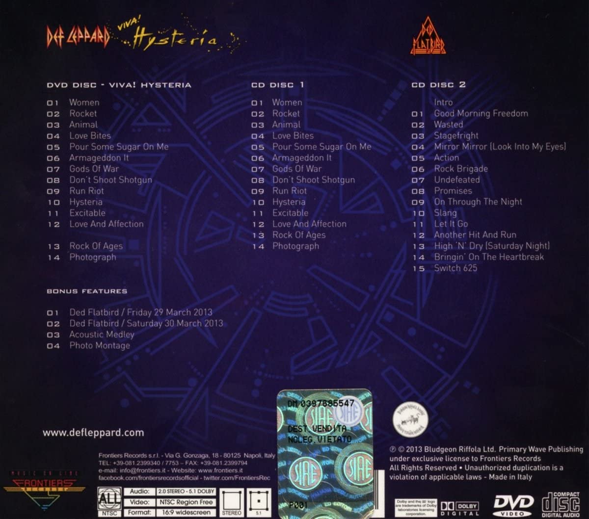 Viva Hysteria Live At The Joint Las Vegas 2Cd+Dvd Deluxe Ed.