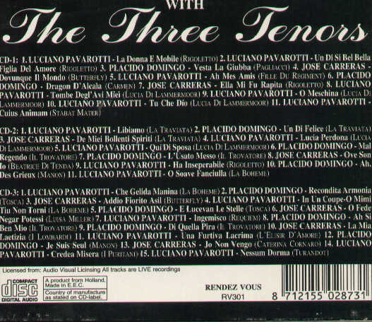 Rendez Vous With The Three Tenors