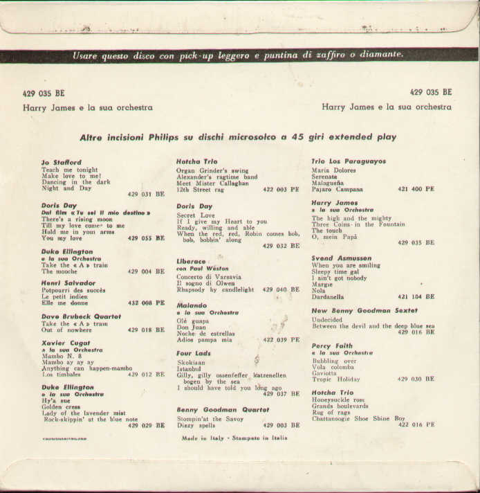 Harry James E La Sua Orchestra