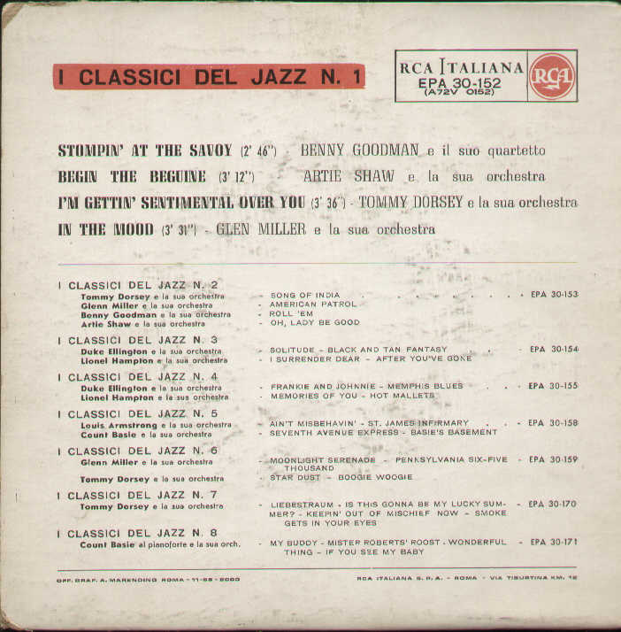 Stoppin At The Savoy / Begun The Beguine / In The Mood..