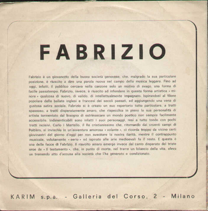 Il Testamento / La Ballata Del Michè