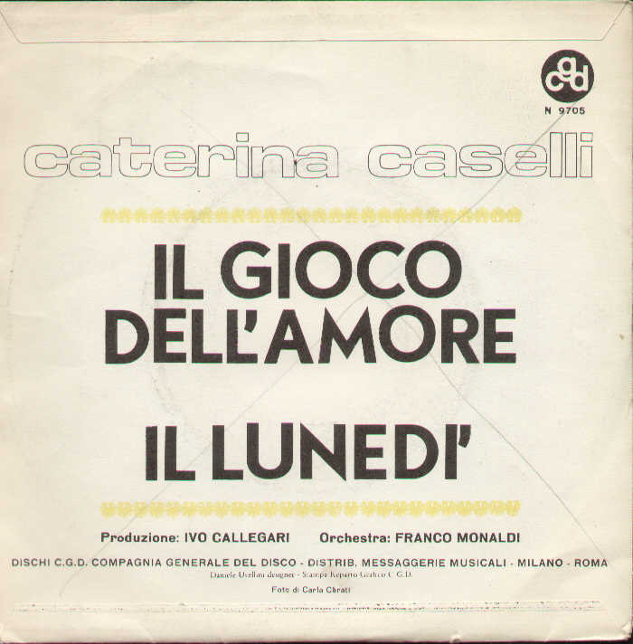 Il Gioco Dell'amore / Il Lunedì