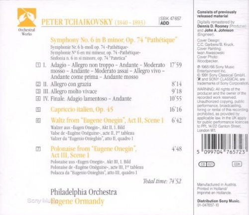 Symphony No.6 Pathétique Capriccio Italien