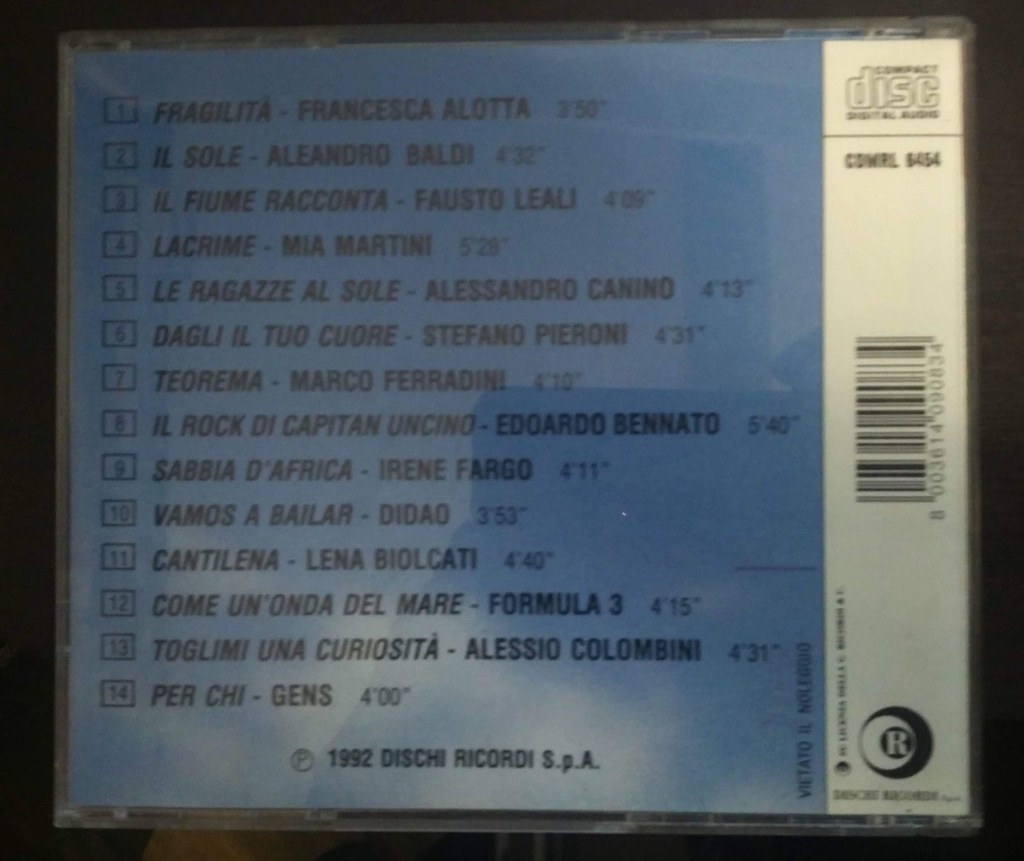 Disco Italia 92 Solo Musica Italiana