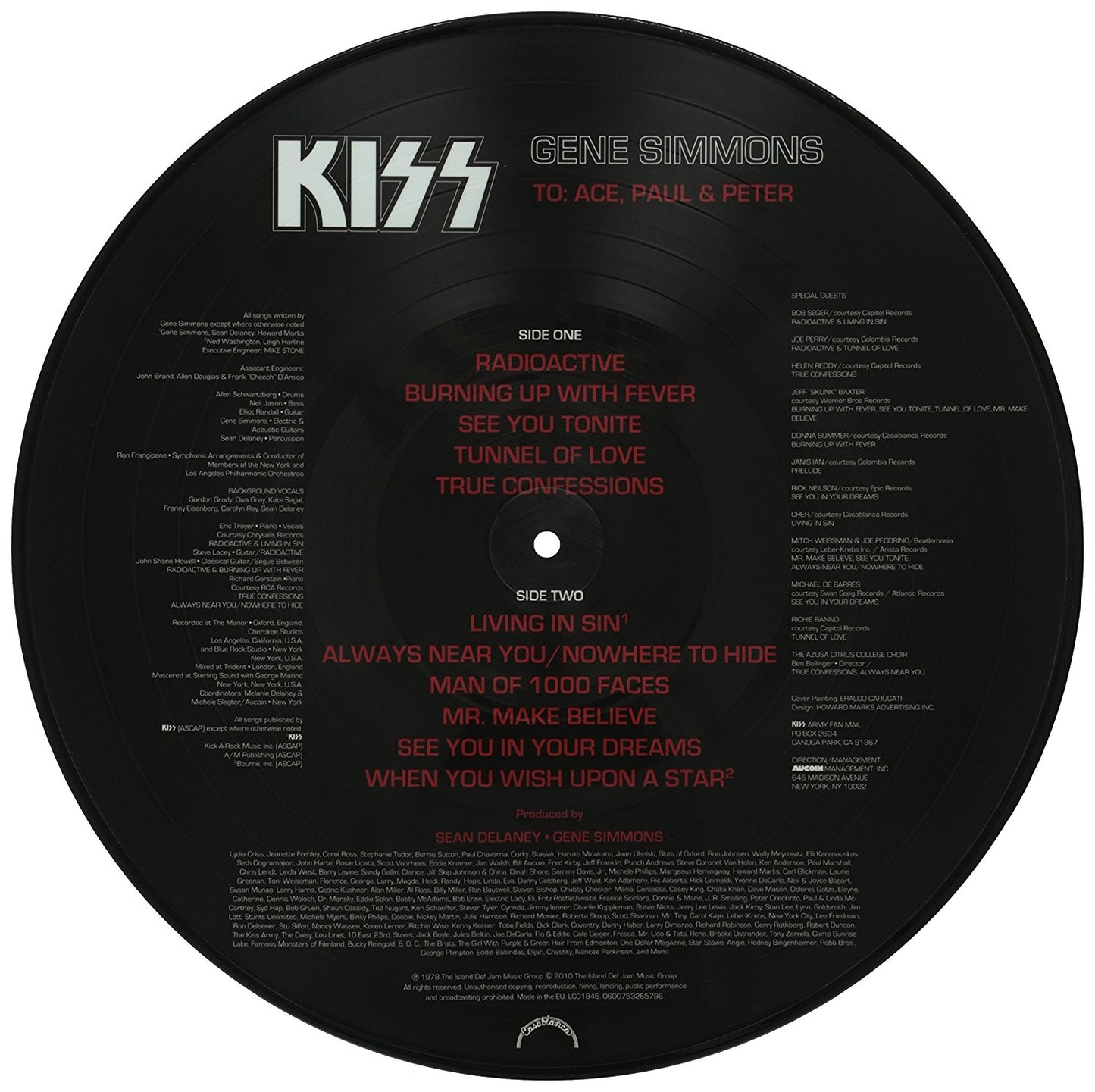 Gene Simmons Limited Edition Picture Disc