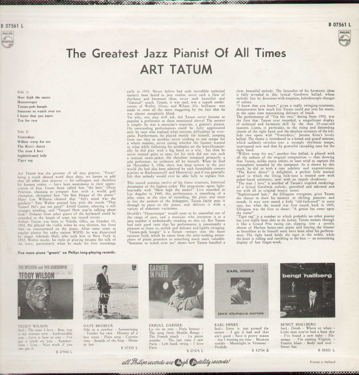 Greatest Jazzpianist Of All Times