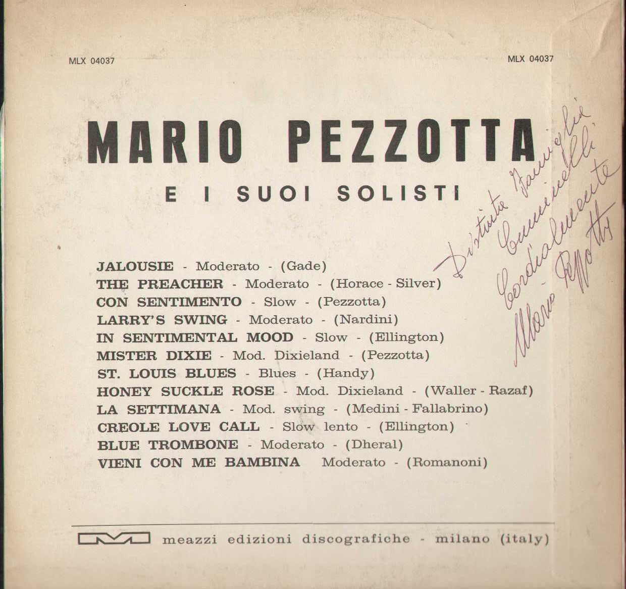 Mario Pezzotta E I Suoi Solisti
