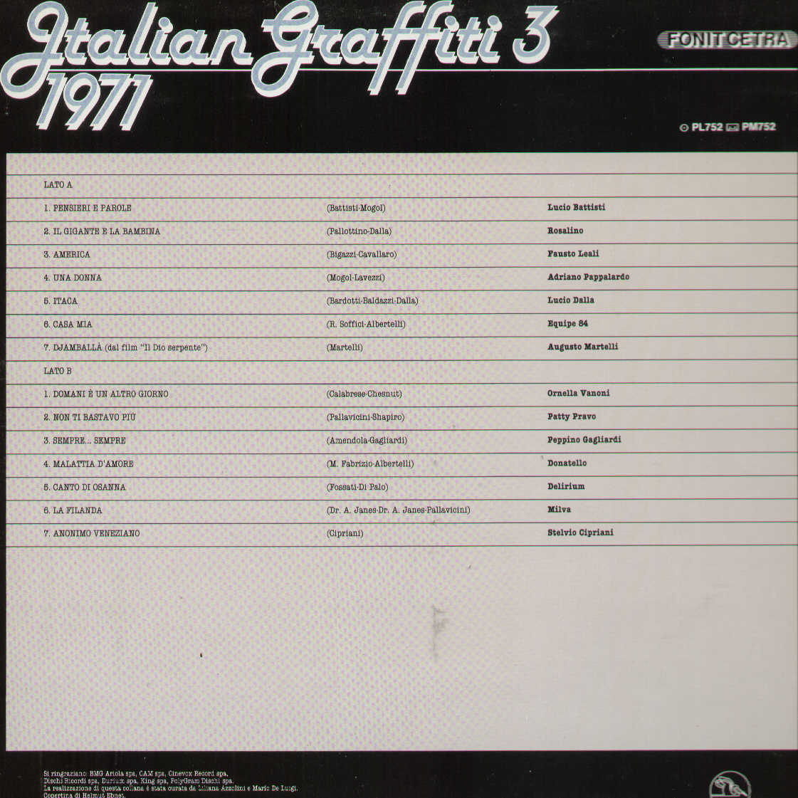 Lp Italian Graffiti 3 1971