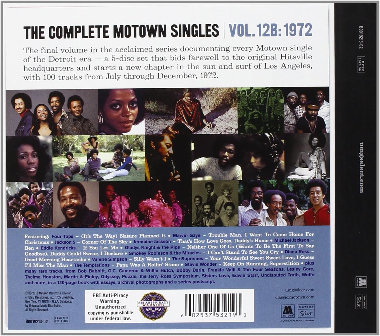 The Complete Motown Singles Vol.12B 1972 Limited Edition 5cd+45