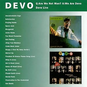 Q Are We Not Men A We Are Devo / Devo Live