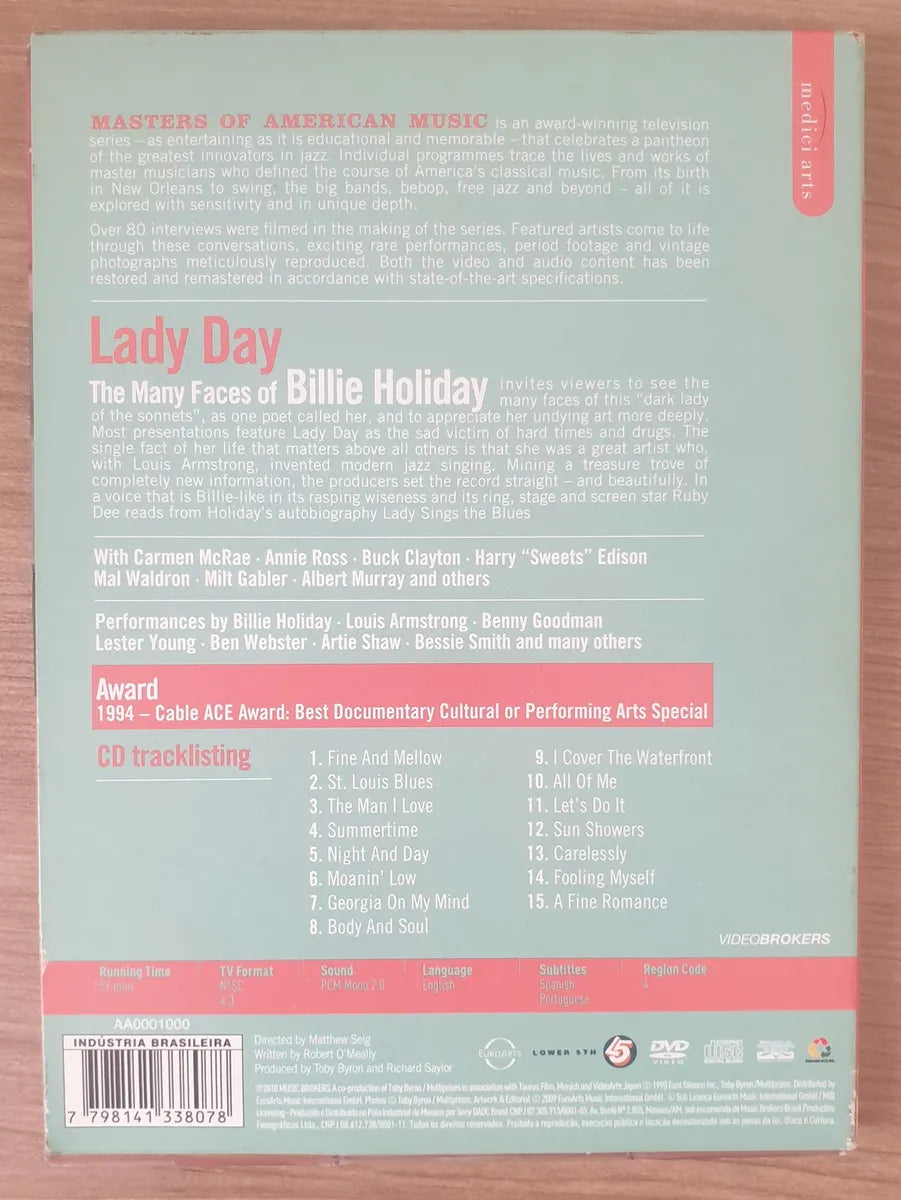 Lady Day - The Many Faces Of Billie Holiday  Limited Edition dvd+cd