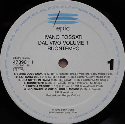 Dal Vivo Volume 1 Buontempo