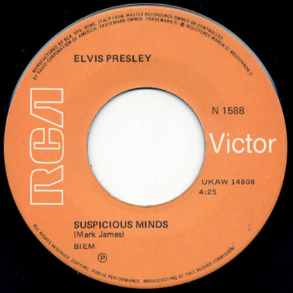 Suspicious Minds / You'll Think Of Me