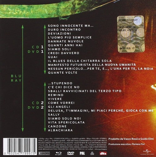 Tutto In Una Notte Live Kom 015 2Cd+2Dvd+Blu Ray Boxset