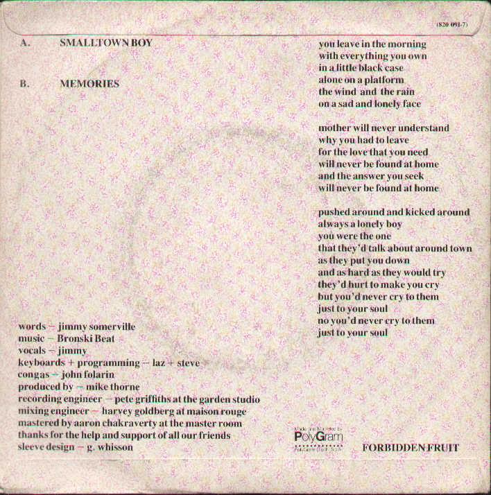 Smalltown Boy / Memories