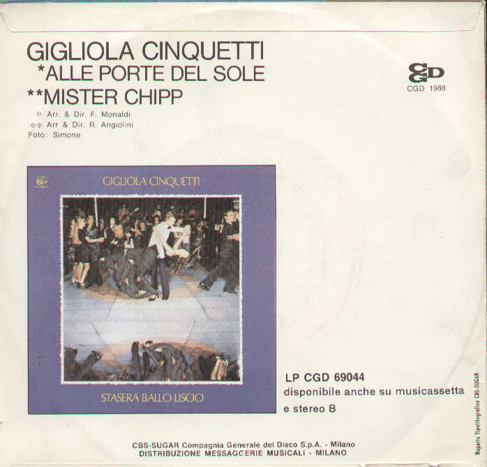 Alle Porte Del Sole / Mister Chipp