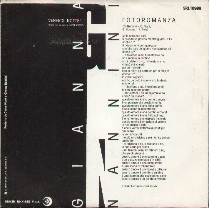 Fotoromanza / Venerdì Notte