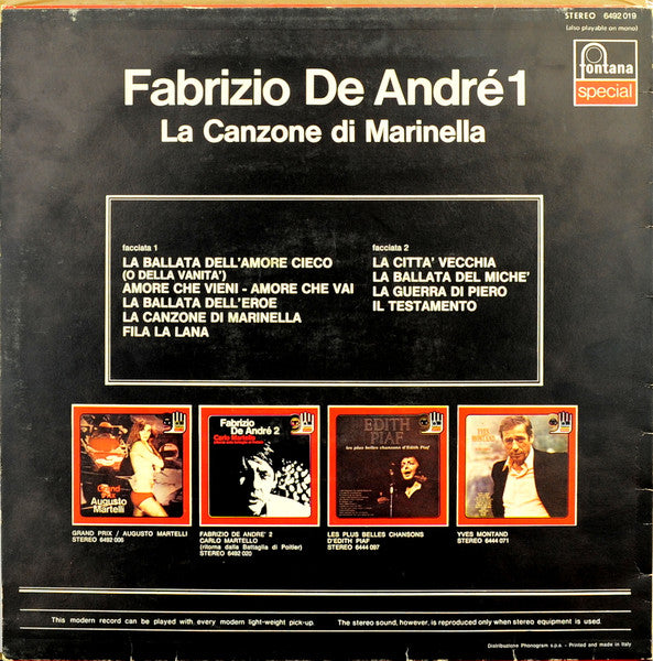 Fabrizio De Andrè 1 La Canzone Di Marinella