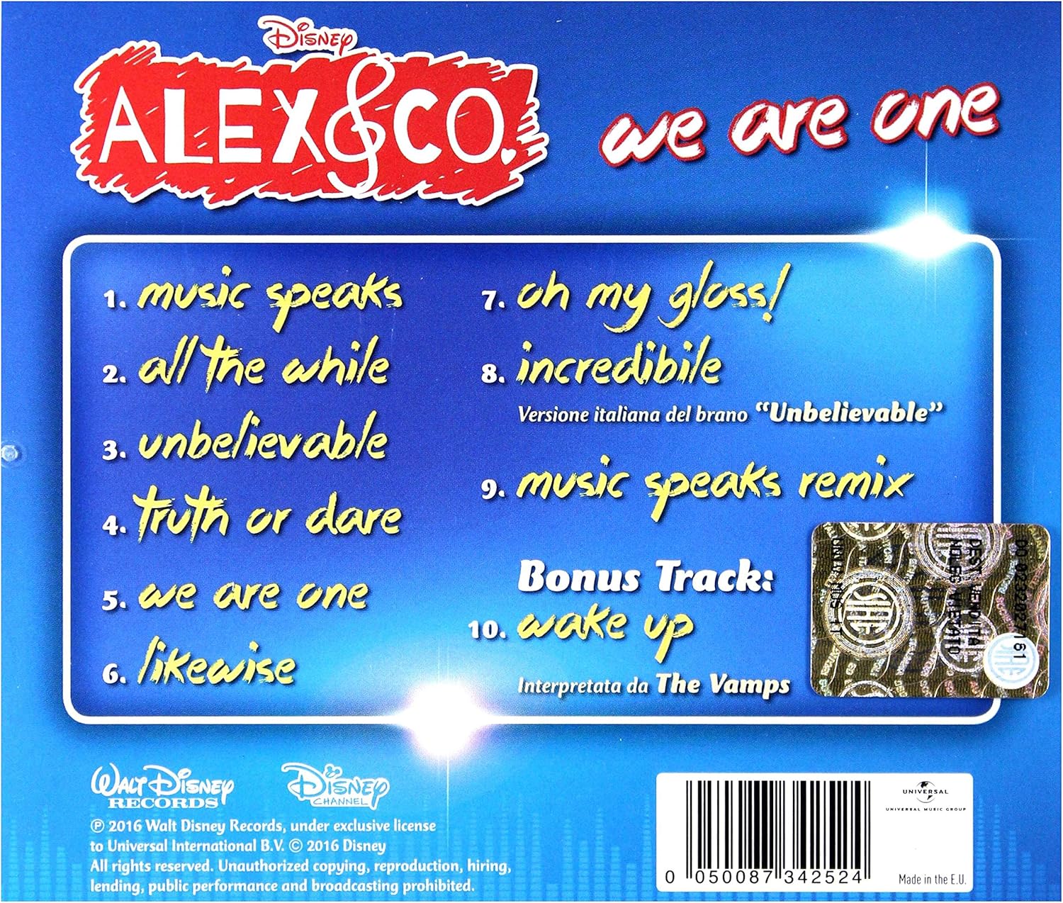 Alex & Co We Are One