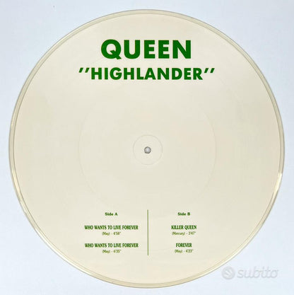 Who Wants To Live Forever Picture Disc