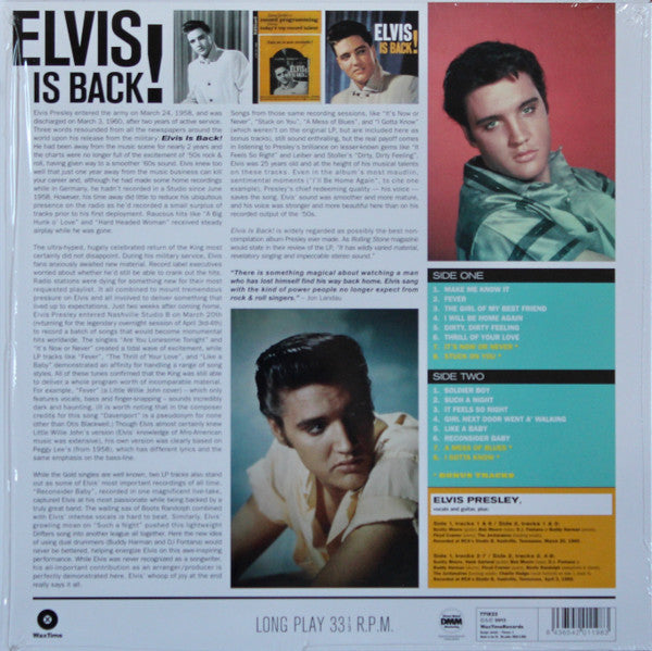 Elvis Is Back Limited Edition