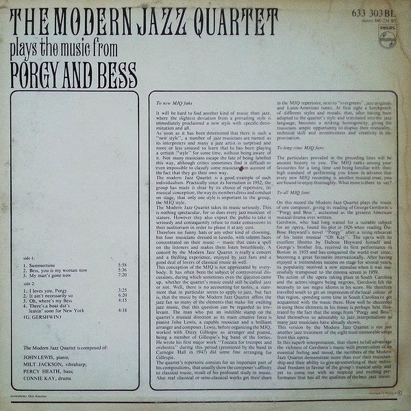 Plays The Music From Porgy And Bess