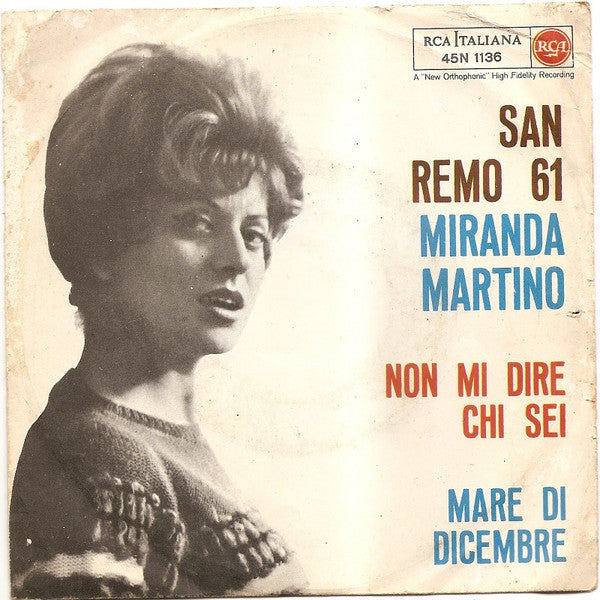Non Mi Dire Chi Sei / Mare Di Dicembre