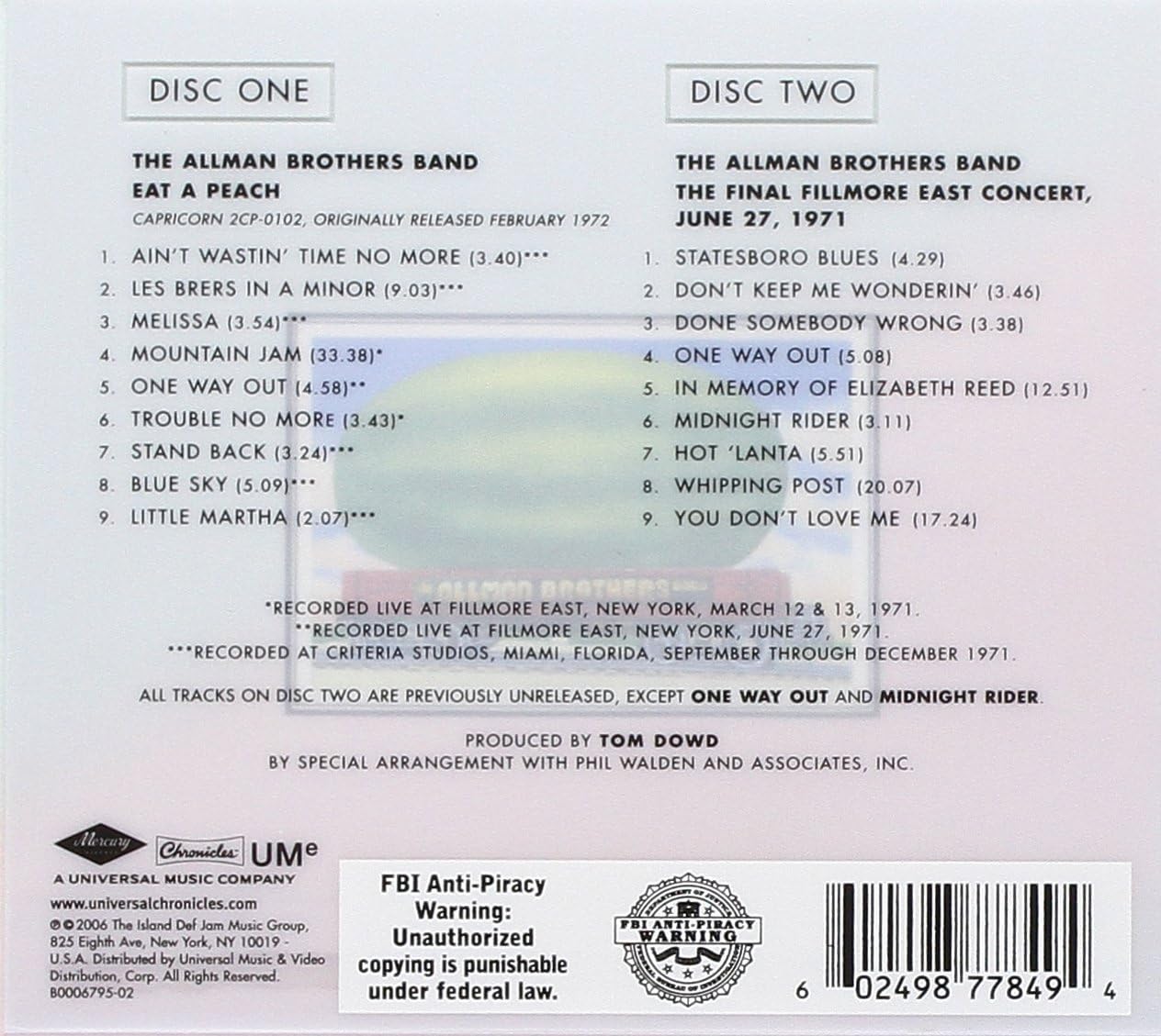Eat A Peach Deluxe Edition