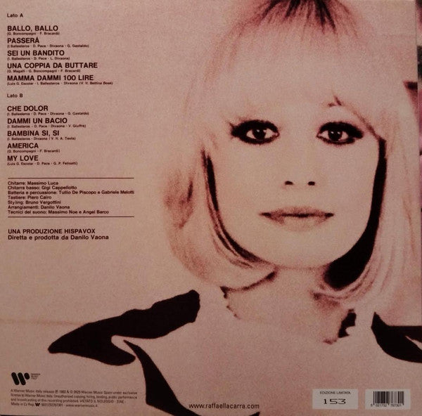 Raffaella Carra'  Limited Edition Picture Disc