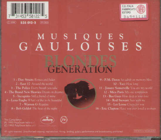 Musiques Gauloises Blondes Generation