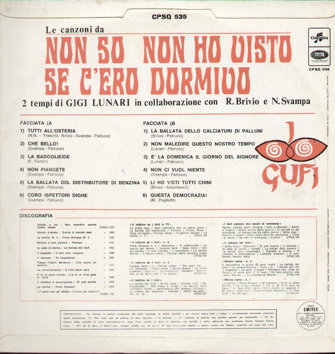 Non So Non Ho Visto Se C'ero Dormivo