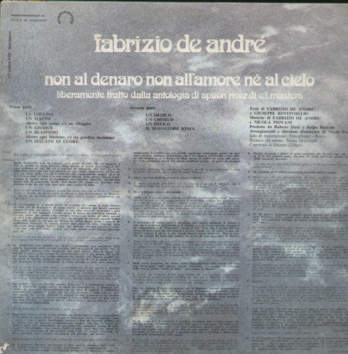 Non Al Denaro Non All'amore Nè Al Cielo