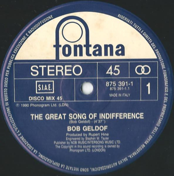 The Great Song Of Indifference