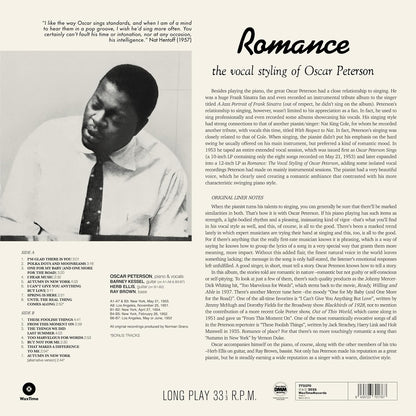 Romance - The Vocal Styling Of Oscar Peterson Centennial Edition