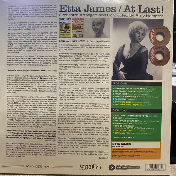 At Last  Limited Edition Picture Disc