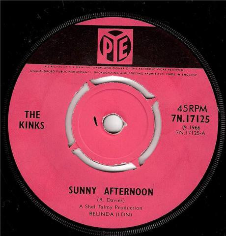 Sunny Afternoon /	I'm Not Like Everybody Else