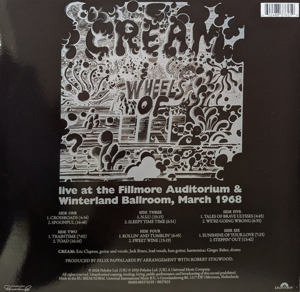 Wheels Of Fire Live At The Fillmore & Winterland Special Edition RSD