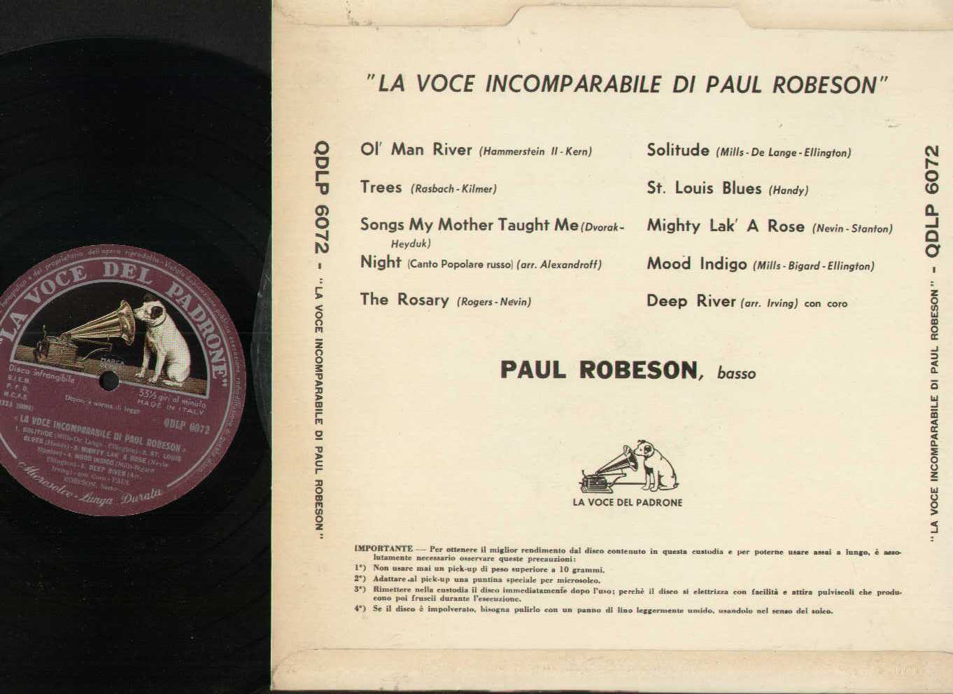 La Voce Incomparabile Di Paul Robeson