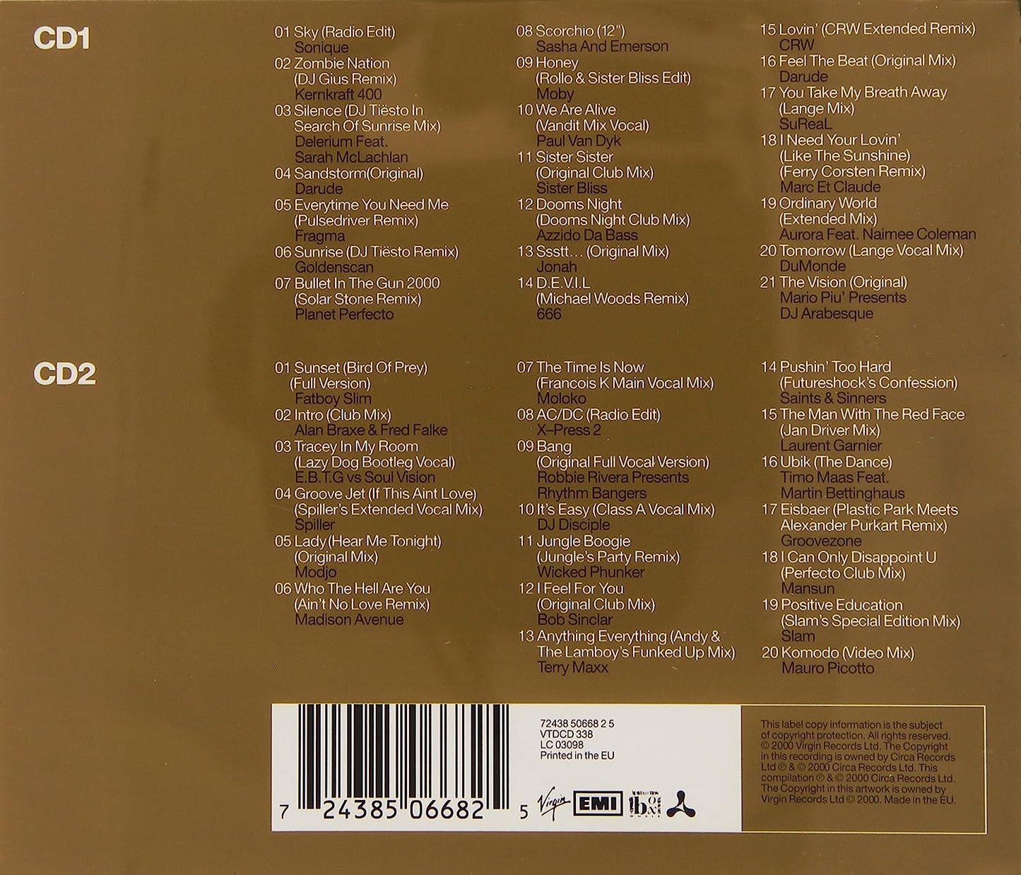 Cream Anthems 2001