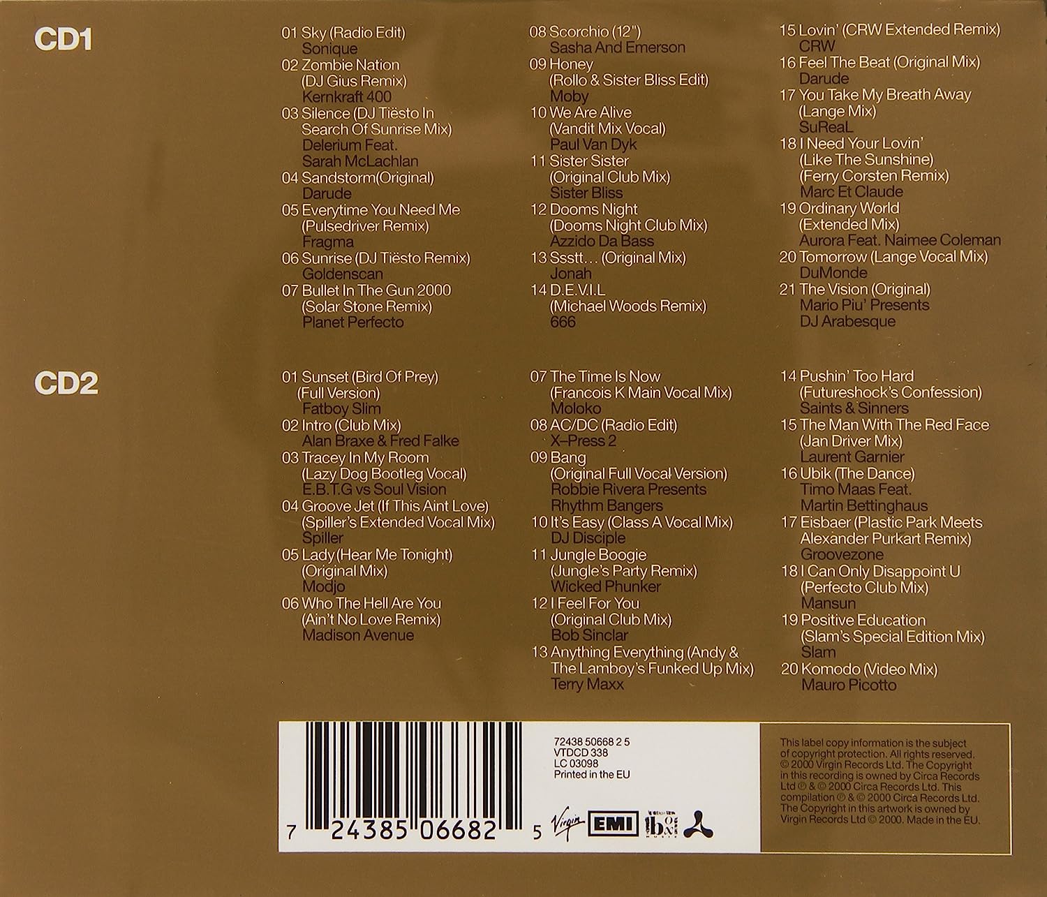Cream Anthems 2001
